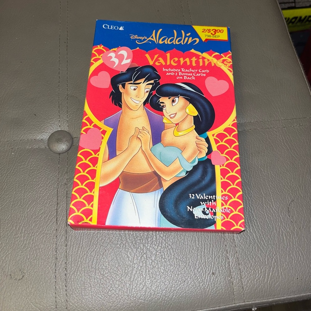 Vintage Disney Aladdin 90s Classroom Valentines Cards